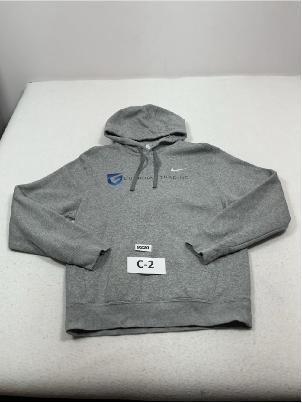 Unisex Adult Excellent Nike Long Sleeve Hoodie Pullover Small Gray